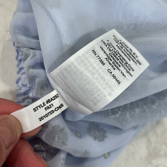 J.Crew Pull On Cropped Pant Scarf Border Print Boho Resort Beach Small - Picture 11 of 16